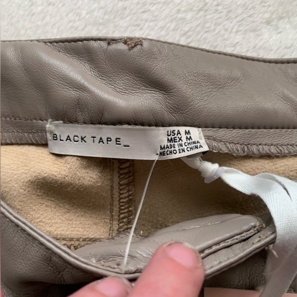 Black Tape_ Faux Leather Pants - Picture 4 of 9